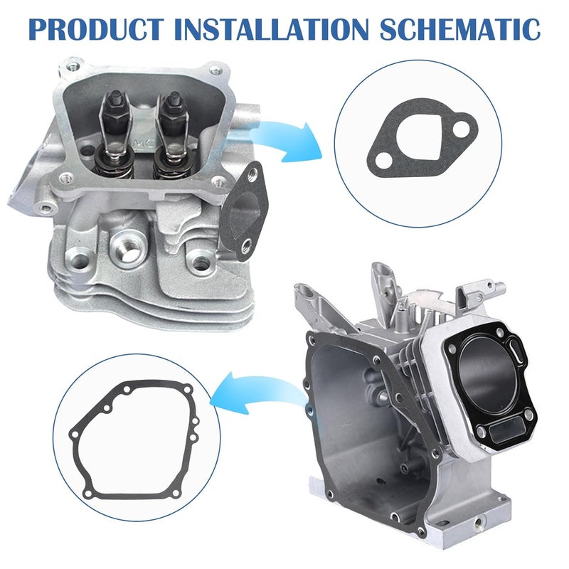 TNJPSEK Predator 212 Side Cover Gasket, 212cc Crankshaft Case Oil Seal Crush Washers Kit for GX160 GX200 196cc 200cc 224cc CT200U BT200X MB200 Go Karts Mini Bikes Engine (11381-ZH8-801) - Image 2